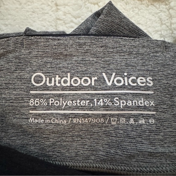 Outdoor Voices Black Blue Gray Springs Colorblock 7/8 Leggings - Women’s Small - Picture 5 of 6